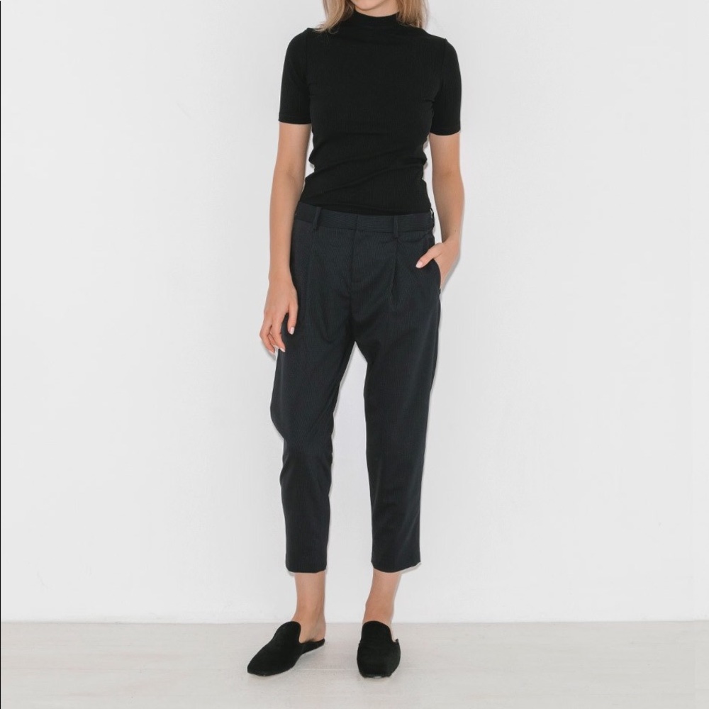 NILI LOTAN ASTOR PANT WOOL BLACK